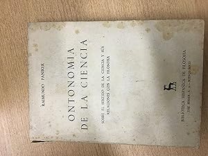 Seller image for Ontonomia de la ciencia for sale by Libros nicos