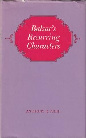 Imagen del vendedor de Balzac's Recurring Characters a la venta por Studio Books