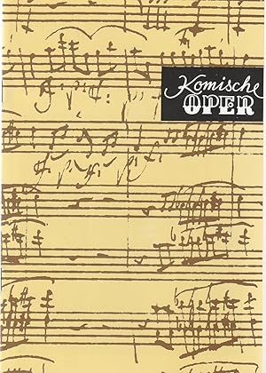 Image du vendeur pour Programmheft JOHANN-STRAUSS-KONZERT DES ORCHESTERS DER KOMISCHEN OPER 31. Dezember 1994 / 1. Januar 1995 Spielzeit 1994 / 95 mis en vente par Programmhefte24 Schauspiel und Musiktheater der letzten 150 Jahre