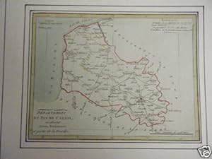 PREMIERE CARTE DE DEPARTEMENTS FRANCAIS 19ème PAS DE CALAIS