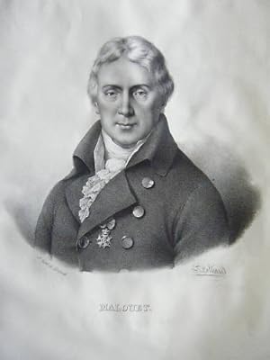 LITHOGRAPHIE DE DELPECH 1826 MALOUET HOMME POLITIQUE PLANTEUR A SAINT DOMINGUE
