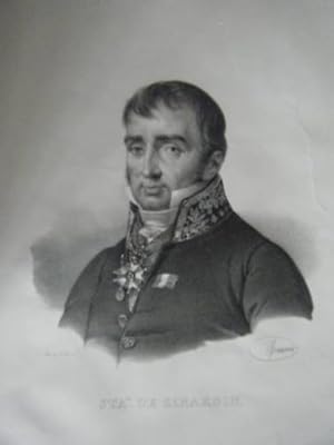 LITHOGRAPHIE DE DELPECH 19ème STANI DE GIRARDIN NE LUNEVILLE HOMME POLITIQUE