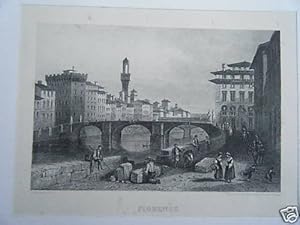 GRAVURE SUR ACIER 19ème FLORENCE ITALIE