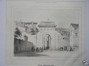 LITHOGRAPHIE 19ème TOULOUSE PORTE MONTGAILLARD