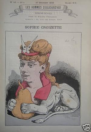 GRAVURE GILL POCHOIR 19è SOPHIE CROIZETTE ACTRICE SOCIETAIRE COMEDIE FrANCAISE