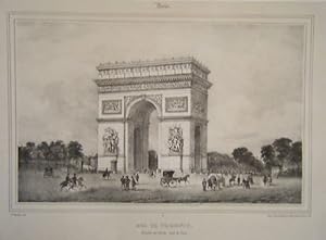 LITHOGRAPHIE JACOTTET 19è PARIS A RC DE TRIOMPHE ETOILE