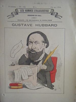 POCHOIR DE GILL 19è GUSTAVE HUBBARD HOMME POLITIQUE