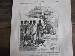 LITHOGRAPHIE DE CHAM 19 ème ACTUALITES TIREE DU CHARIVARI COMMISSION DU BUDGET