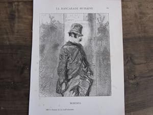 LITHOGRAPHIE DE GAVARNI 19 ème LA MASCARADE HUMAINE BOHEMES