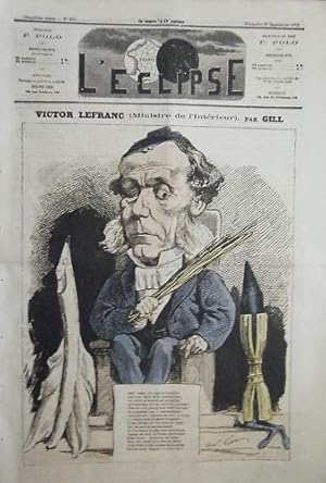 JOURNAL ECLIPSE PAR GILL VICTOR LEFRANC MINISTRE INTERIEUR 29 SEPTEMBRE 1872