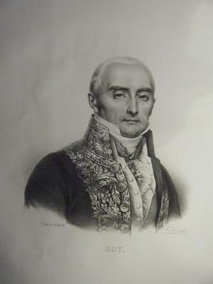 LITHOGRAPHIE DE DELPECH 19ème ANTOINE ROY AVOCAT NE A SAVIGNY