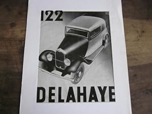 COMPOSITION 20 ème PUBLICITE AUTOMOBILE DELAHAYE 122