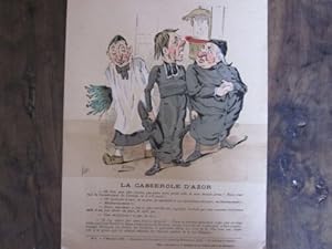 GRAVURE COULEUR DE DARRE 19ème CARICATURE RELIGION