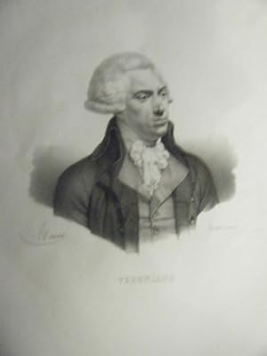 LITHOGRAPHIE DE DELPECH 19ème VERGNIAUD AVOCAT NE A LIMOGES