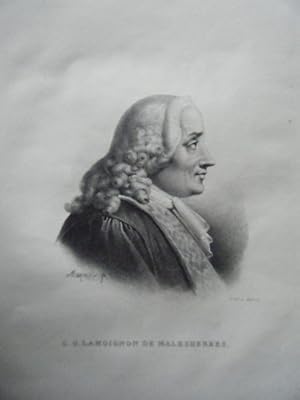 LITHO DELPECH LAMOIGNON DE MALESHERBES JURISTE BOTANIST