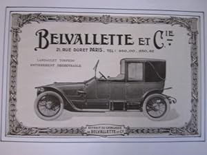 COMPOSITION 20ème AUTOMOBILE PUBLICITE BELVALLETTE ET Cie