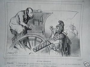 LITHOGRAPHIE DE CHAM 19è ACTUALITES LE CAB GIRARDIN