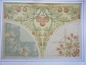 GRAVURE COULEUR 20ème FLEURS ART NOUVEAU