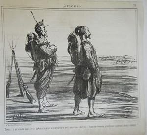 LITHOGRAPHIE DE DAUMIER 19ème MILITARIA