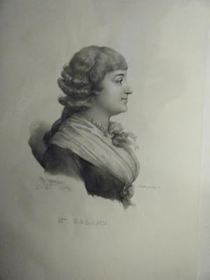 LITHOGRAPHIE DE DELPECH 19ème MADAME ROLAND REVOLUTIONNAIRE