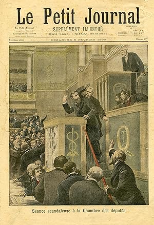 "LE PETIT JOURNAL N°377 du 6/2/1898" AFFAIRE DREYFUS : Séance scandaleuse à la Chambre des Député...