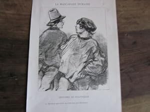 LITHOGRAPHIE DE GAVARNIi 19 ème LA MASCARADE HUMAINE POLITIQUE