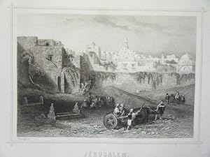 GRAVURE SUR ACIER 19ème JERUSALEM ISRAEL