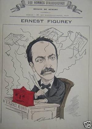 POCHOIR PAR DEMARE 19ème ERNEST FIGUREY NE A DOLE