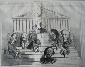 LITHOGRAPHIE DE CHAM 19ème CROQUADES POLITIQUES