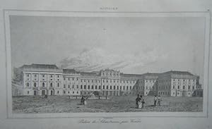 GRAVURE SUR ACIER PALAIS SCHOENBRUNN VIENNE AUTRICHE