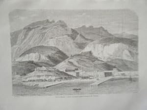 GRAVURE SUR BOIS 19ème VUE DE GUAYMAS MEXIQUE