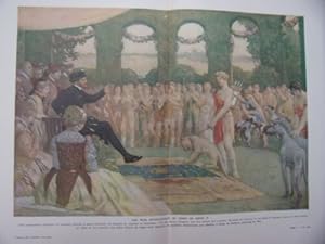 COMPOSITION ORIGINALE DE A. GORGUET 1925 FETE MYTHOLIGIQUE AU TEMPS DE HENRI II