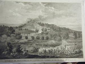 GRAVURE CARLE VERNET 19ème BATAILLE DE MONTEBELLO ITALIE