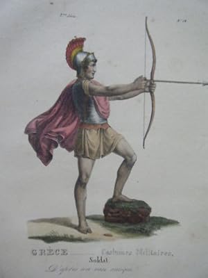 LITHOGRAPHIE DE ENGELMANN 19ème SOLDAT GREC GRECE