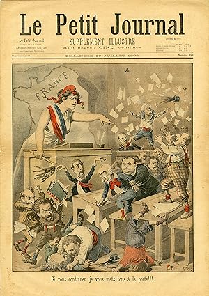 "LE PETIT JOURNAL N°399 du 10/7/1898" TAPAGE à LA CHAMBRE DES DÉPUTÉS / UN CADEAU DE MÉNÉLIK