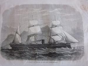 GRAVURE SUR BOIS 19 ème THE SERAPIS TROOP SHIP FOR THE INDIAN SERVICE