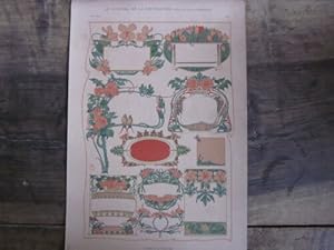 PLANCHE N° 40 LE JOURNAL DECORATION 20ème FLEURS OISEAUX ART NOUVEAU