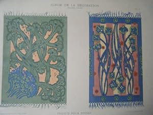 PLANCHE 8 ALBUM DECORATION ART NOUVEAU PROJETS POUR FOYERS PAR L. H. BONVALLET