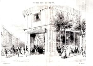 LITHOGRAPHIE 19ème PARIS PITTORESQUE BOULEVARD DES ITALIENS