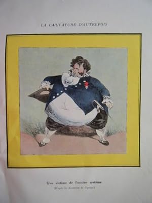 COMPOSITION COULEUR 20ème LOUIS PHILIPPE CARICATURE D' AUTREFOIS