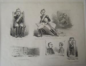 LITHOGRAPHIE 19ème LOUIS PHILIPPE CARICATURES DIVERSES