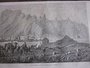 GRAVURE SUR BOIS 19ème VUE DE SIVRI HISSAR TURQUIE