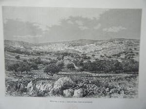 GRAVURE SUR BOIS 1885 HEBRON CISJORDANIE DESSIN DE TAYLOR