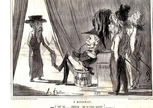 LITHOGRAPHIE DE DAUMIER 19ème A BUCKAREST