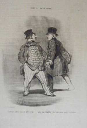 LITHOGRAPHIE ORIGINALE DE DAUMIER 19ème SERIE TOUT CE QU' ON VOUDRA PETIT BARON