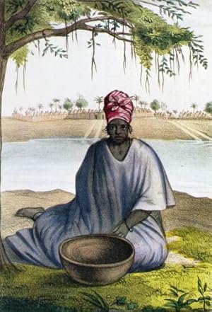 TIRAGE 20ème PLANCHE EN COULEUR SENEGAL FEMME MANDINGUE