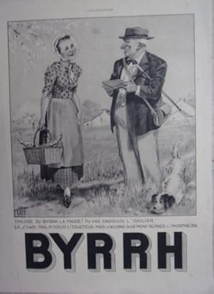 COMPOSITION 1936 PUBLICITE BYRRH ENCORE DU BYRRH LA MARIE LE DOCTEUR