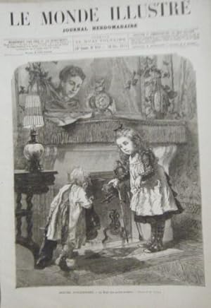 GRAVURE SUR BOIS 1874 MOEURS PARISIENNES ENFANTINA LE NOEL DES PETITS ENFANTS