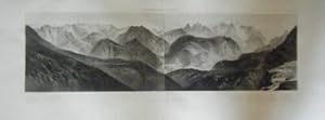 LITHOGRAPHIE DE GORSE 19ème LES PYRENEES VUE PRISE DU COL D' ASPIN