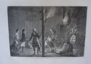 Seller image for GRAVURE SUR BOIS 1862 FETE DONNEE AU PREMIER BLANC VENU CHEZ LES BIADJOUS BORNEO for sale by arobase livres